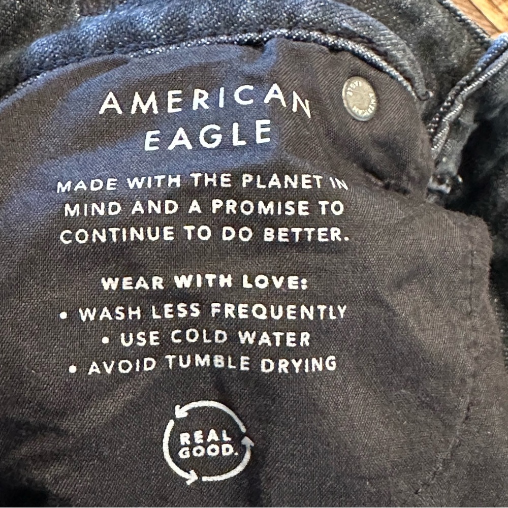 American Eagle Dark Wash Skinny Fit Jeans Woman’s 00 Pre-Loved Denim - Picture 5 of 6